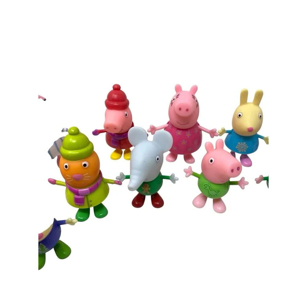 Peppa Pig Mixed Lot 22 Piece Christmas Winter Pajama Themed Figures Accessories